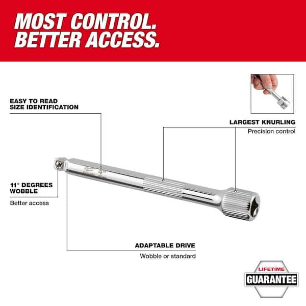 1/4 in. Drive Wobble Extension Set (4-Piece)