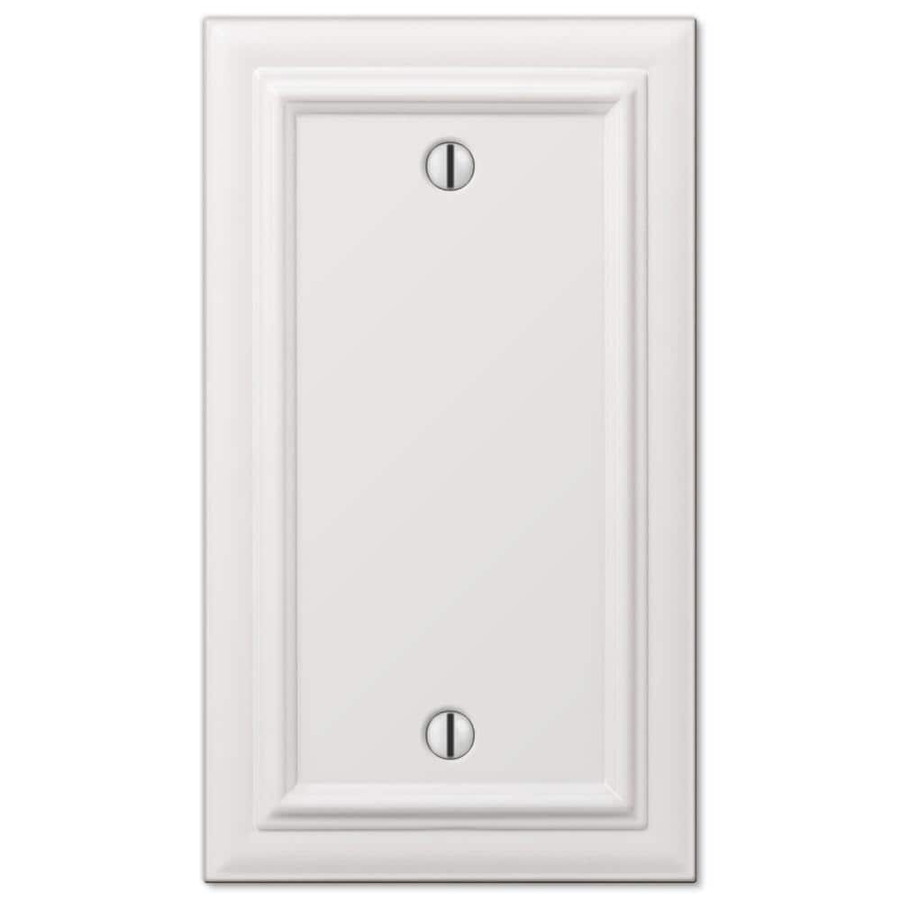 Continental White Metal 1-Gang Blank Wall Plate