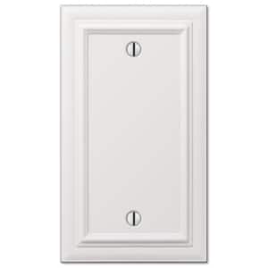 Continental 1 Gang Blank Metal Wall Plate - White