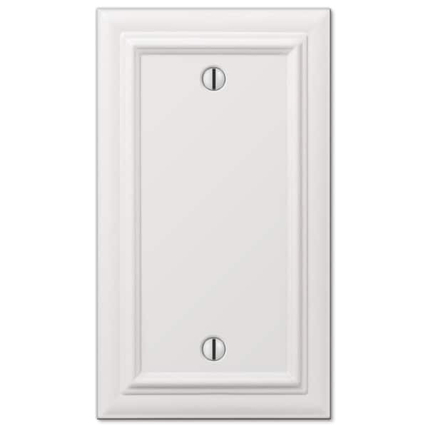 AMERELLE Continental 1 Gang Blank Metal Wall Plate - White