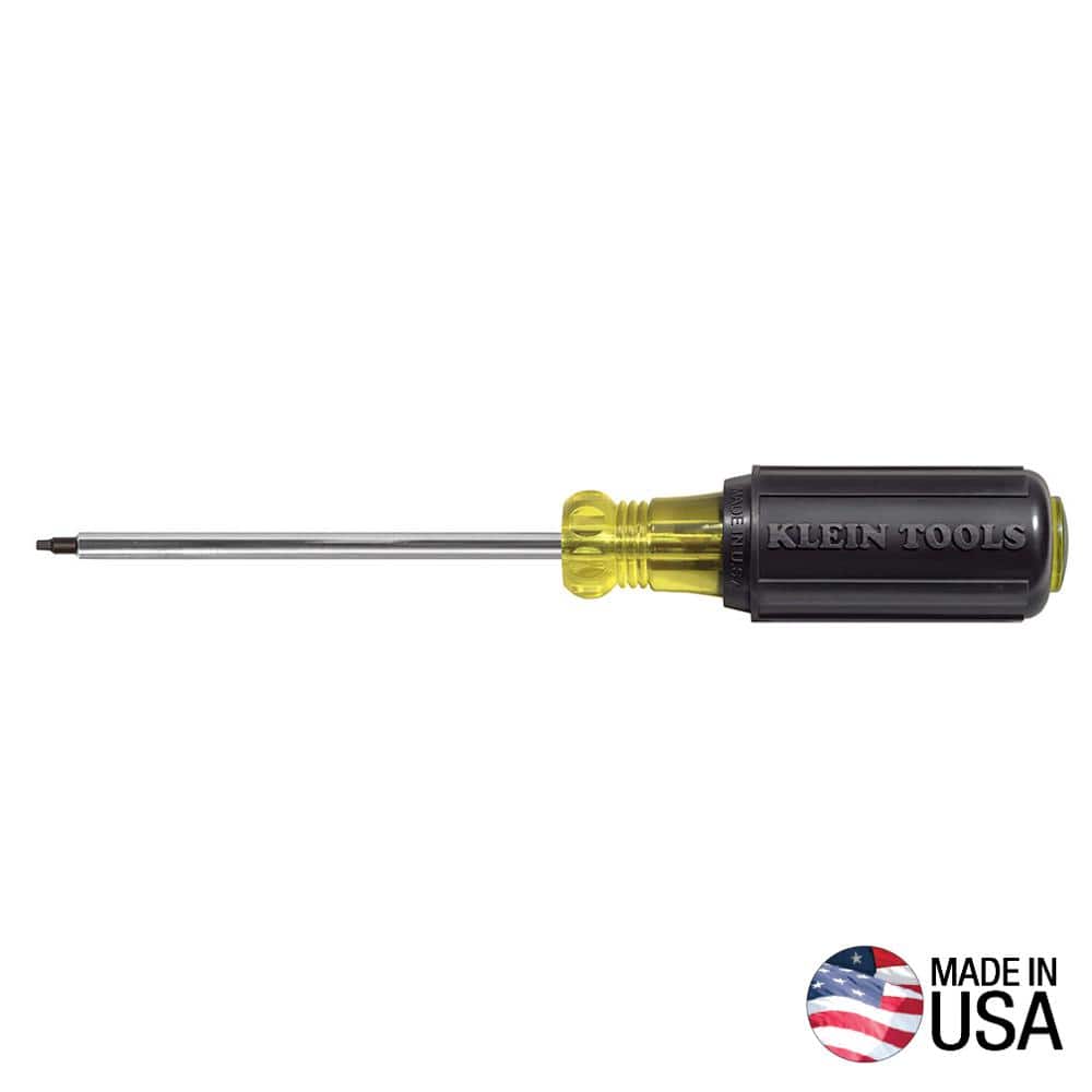 Klein Tools #2 Square-Recess Tip Screwdriver with 8 in. Round