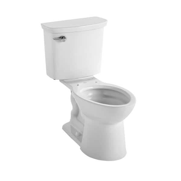 Vormax UHET Tall Height 2-Piece 1.0 GPF Single Flush Elongated Toilet in  White, Seat Not Included