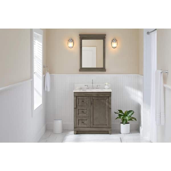 Home Decorators Collection Naples 30 In W Bath Vanity Cabinet Only Distressed Grey With Left Hand Drawers Nadga3021dl - Commercial Grade Bathroom Vanities