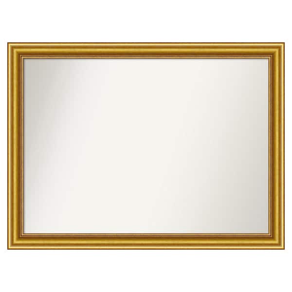 Amanti Art Townhouse Gold 35.75 in. x 26.75 in. Custom Non-Beveled Wood Framed Batthroom Vanity Wall Mirror