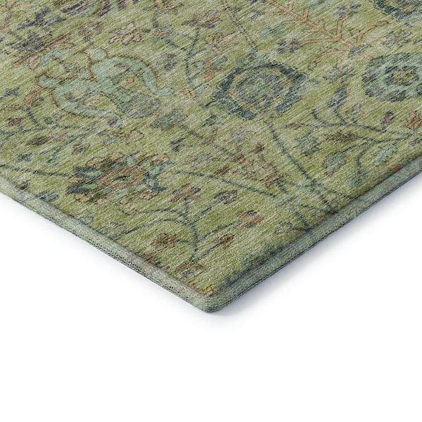 Mayfield Premium Machine Washable Abstract AMF1087 Mint 9 ft. x 12 ft. Area Rug
