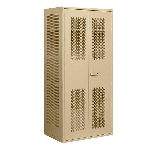 Salsbury Industries 36 in. W x 78 in. H x 24 in. D Military Combination Storage Cabinet in Tan