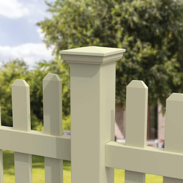 4 in. x 4 in. Vinyl Sand New England Post Top