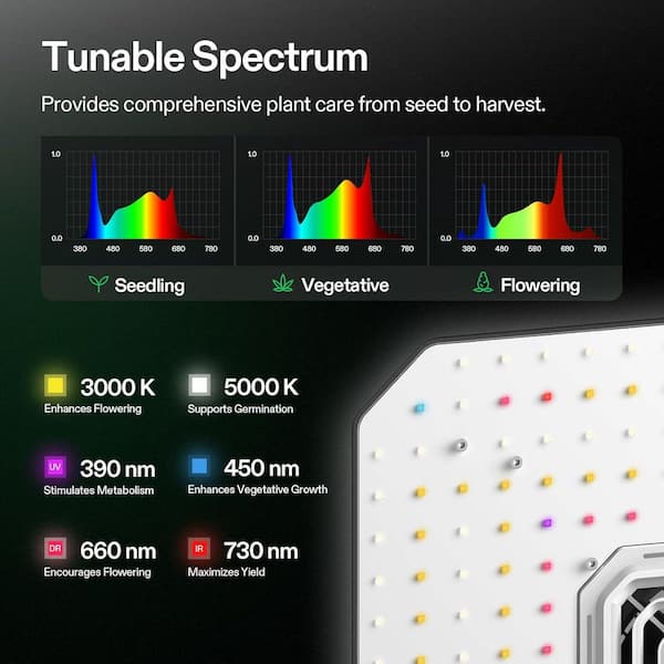 VIVOSUN Aerolight 100W LED Grow Light Kit with Circulation Fan, 2
