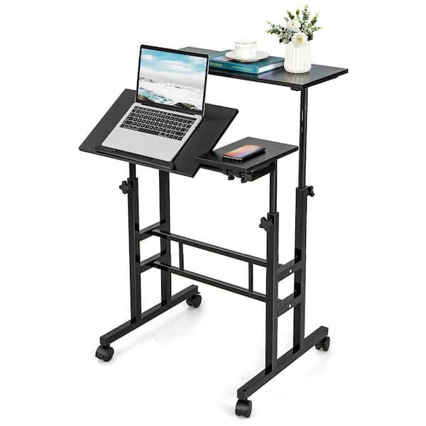 Royal Black Adjustable Standing Tabletop Desk, (32)