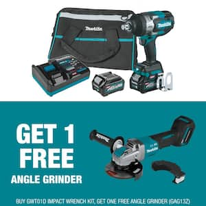 40V Max XGT Brushless 4-Speed High-Torque 3/4 in. Impact Wrench Kit 2.5Ah with bonus XGT Brushless 5in. Angle Grinder