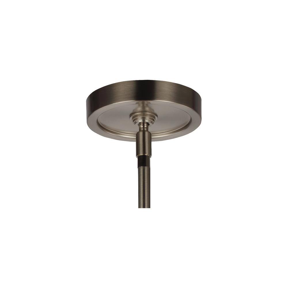 Satin Nickel Chrome 6-Light Chandelier with Crystal Accents
