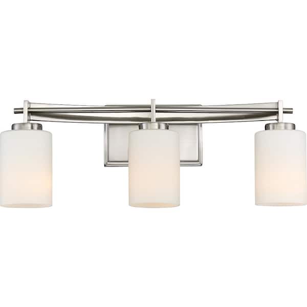 Quoizel Taylor 3-Light Brushed Nickel Vanity Light