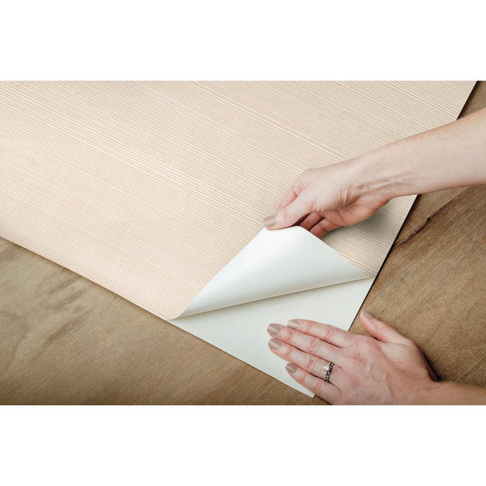 Plaster Sisal Peel and Stick Grasscloth Wallpaper Roll