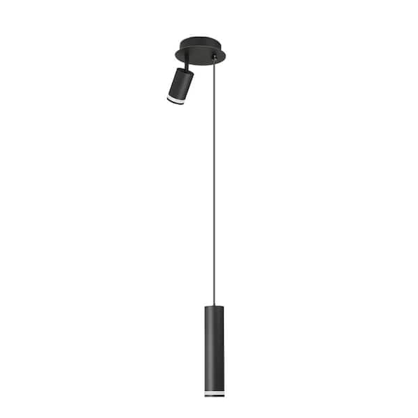 cenadinz 40-Watt 2-Light Black Cylinder Linear LED Pendant Light for Dining Living Room No Blub GU10/Bi-Pin