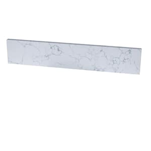 43 in. W Engineered Stone Vanity Top Side Backsplash in White Finish Easy to clean Fashionable Style Simple installation