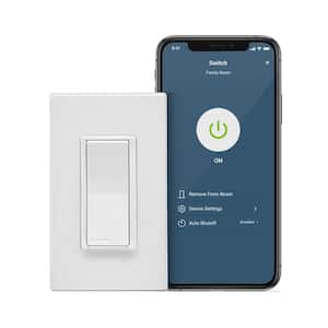 Simply Conserve Single-Pole Smart Home Push Button Rocker Light Switch with  Wi-Fi, White (10-Pack) SW-SP-100/240V-WiFi-WH-10PK - The Home Depot