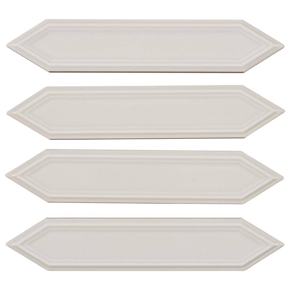 Concerto-Malorum Larinet 2 in. x 8 in. Glossy Ceramic Beveled Picket Wall T