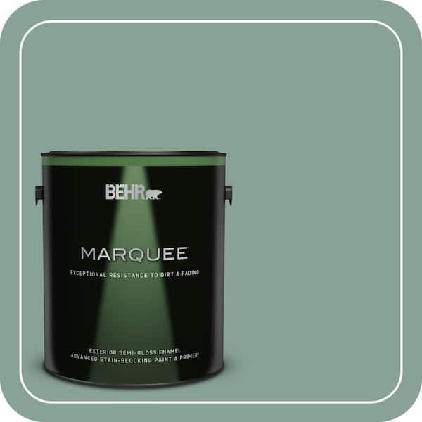BEHR MARQUEE 1 gal. #T16-12 Modern Mint Semi-Gloss Enamel Exterior Paint & Primer