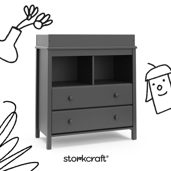 storkcraft modern 2 drawer changing table dresser Storkcraft - Brookside 2 Drawer Changing Chest