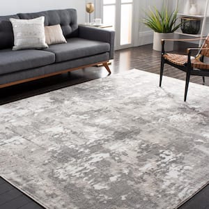 Skyler Light Gray/Gray 8 ft. x 10 ft. Abstract Distressed Area Rug
