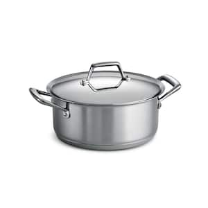 Gourmet Prima 5 qt. Round Stainless Steel Dutch Oven with Lid