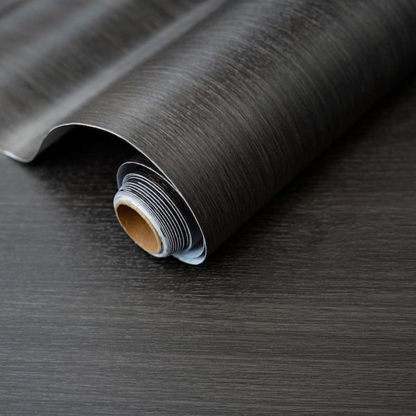 Dark Brown Wood Grain Peel and Stick Wallpaper Rolls Vinyl Waterproof Self Adhesive Contact Paper (Covers 36 sq. ft.)