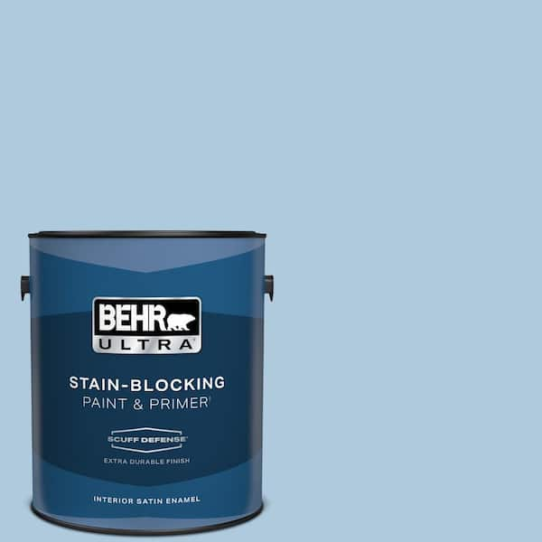 BEHR ULTRA 1 gal. #M510-2 Life at Sea Extra Durable Satin Enamel Interior Paint & Primer