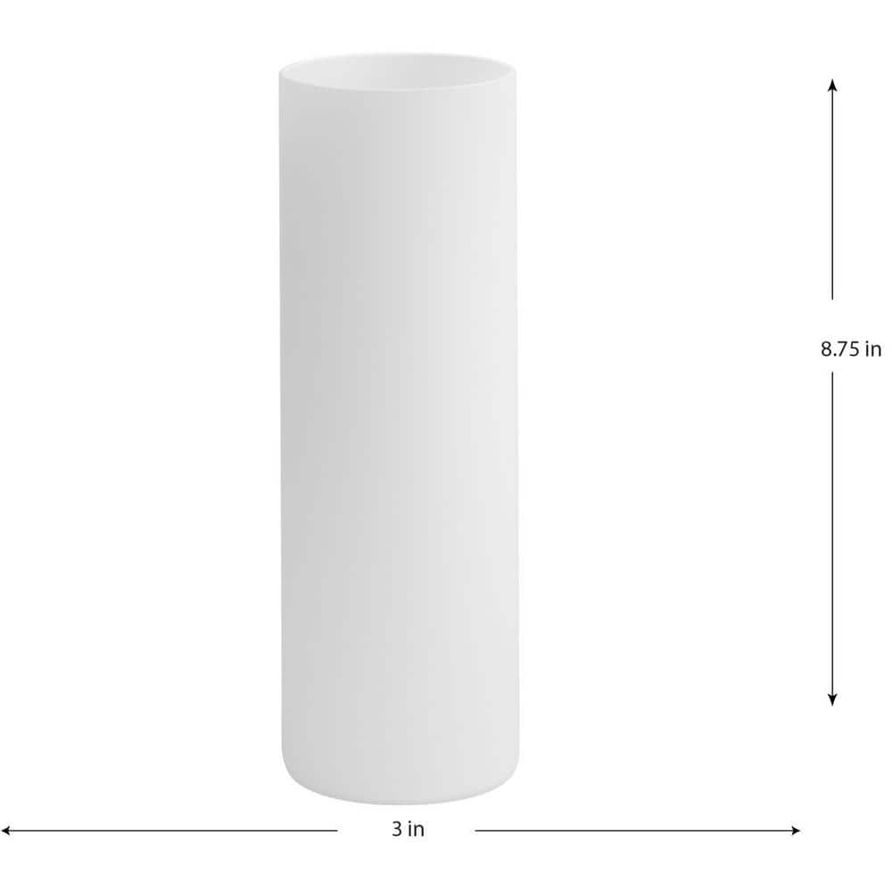 Elara Frosted White Glass Cylindrical Chandelier Shade