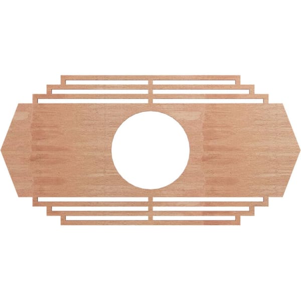 Ekena Millwork 0.25 in. x 4.75 in. x 9 in. Wood Medallion Moulding