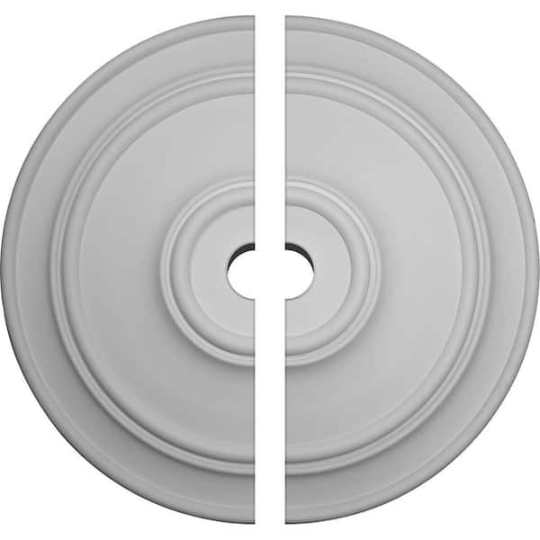 Ekena Millwork 54 in. x 6 in. x 4-7/8 in. Large Classic Urethane Ceiling Medallion, 2-Piece (Fits Canopies up to 13-1/2 in.)