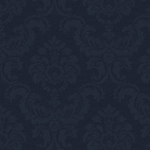 Damask Emboss Vinyl Roll Wallpaper (Covers 56 sq. ft.)