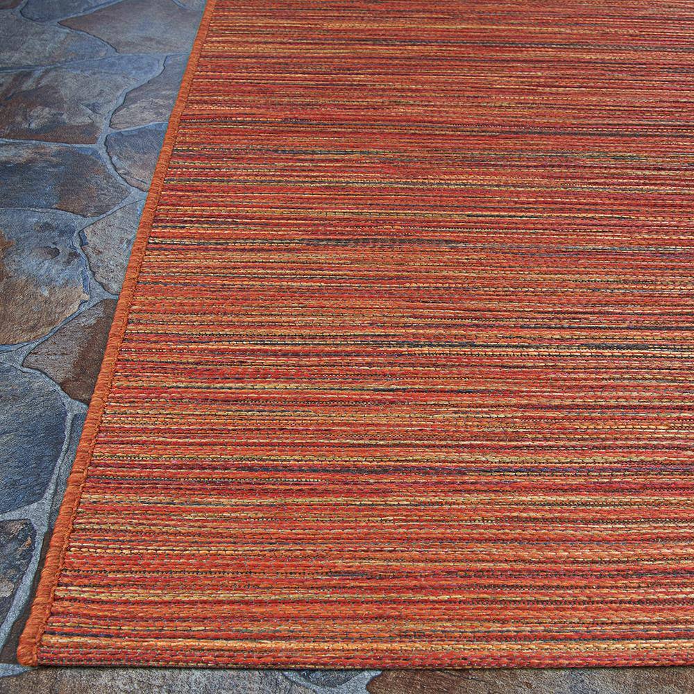 Crimson Red Rectangular 5' x 7' Easy-Care Poly-Wool Blend Rug