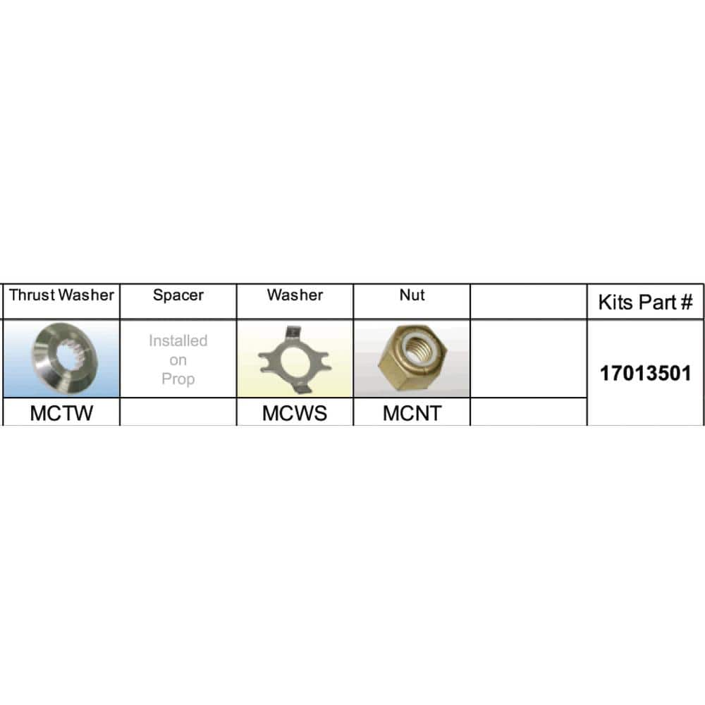 Fixed Hub Propeller Hardware Kit - Mercury, Type C price history on PriceWatchPro