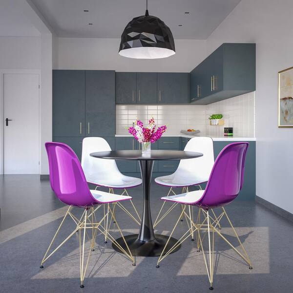 Transparent Purple Dining Bench Ibis Dining Chair