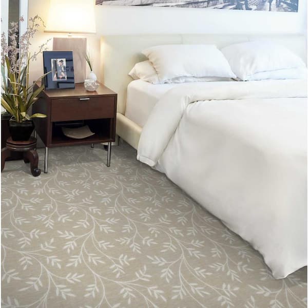 Spring Freedom Parchment Beige 13.2 ft. 35.39 oz. Nylon Pattern Installed Carpet