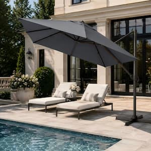 lubricate patio umbrella Big Roma Cantilever  Large Sunbrella Fabric Shade  Sunrise Umbrella Freeport 11-ft Octagonal Cantilever Patio