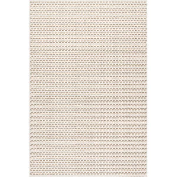 Neutral 108 ft. x 144 ft. Havanah Geometric Indoor/Outdoor Area Rug