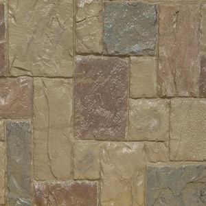 SAMPLE - 1-1/4 in. x 9 in. Colfax Urethane Castle Rock Stacked Stone, StoneWall Faux Stone Siding Panel Moulding