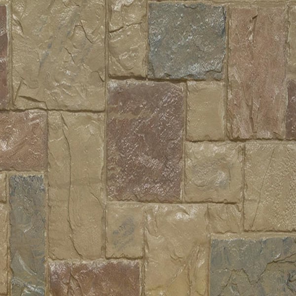 SAMPLE - 1-1/4 in. x 9 in. Colfax Urethane Castle Rock Stacked Stone, StoneWall Faux Stone Siding Panel Moulding
