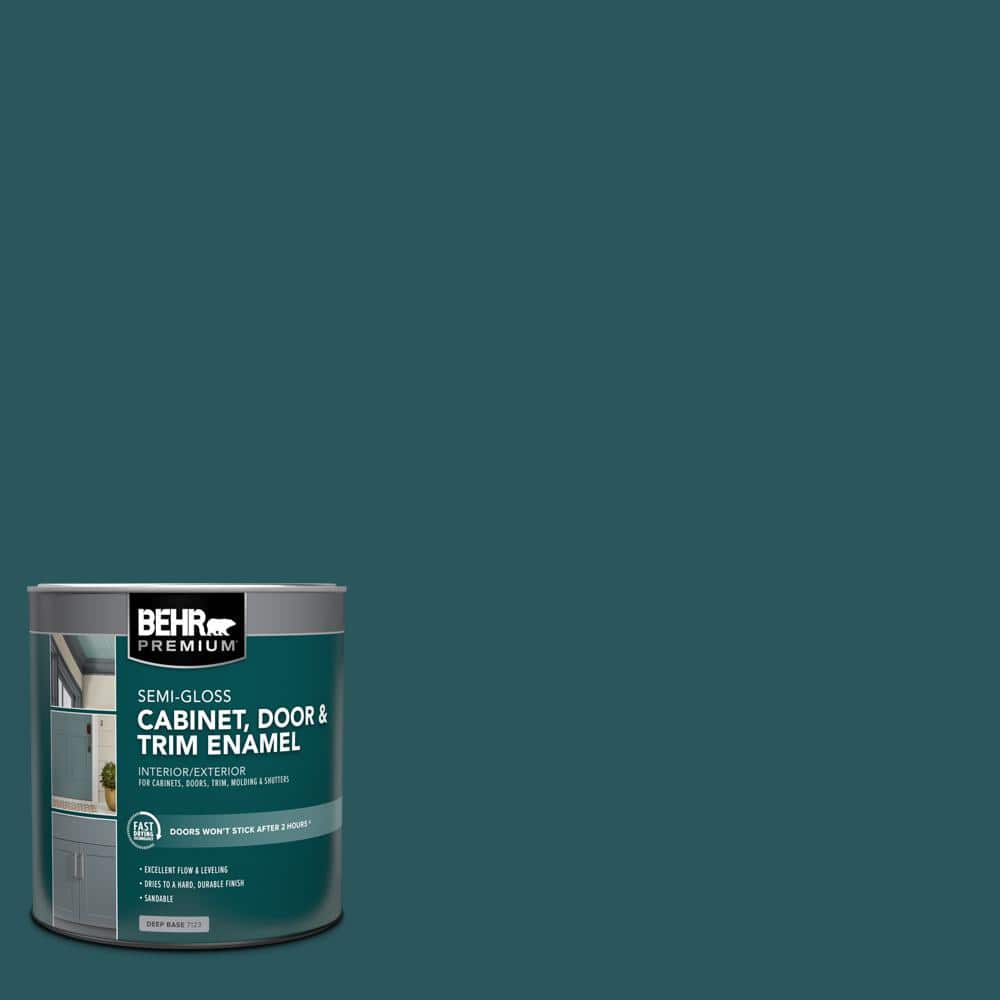 1 qt. #MQ6-01 Ocean Abyss Semi-Gloss Enamel Interior/Exterior Cabinet, Door & Trim Paint price history on PriceWatchPro