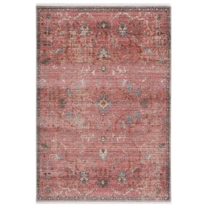 Marcella Pink/Gray 8 ft. x 10 ft. 6 in. Oriental Area Rug