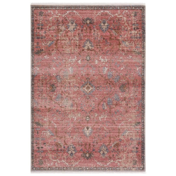 Marcella Pink/Gray 10 ft. x 14 ft. Oriental Area Rug