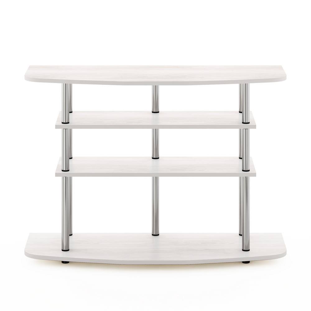 Modern White Oak 4-Tier TV Stand for Up to 50" TVs