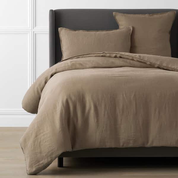 The Company Store Legends Hotel Pine Washed Linen Queen Duvet Cover