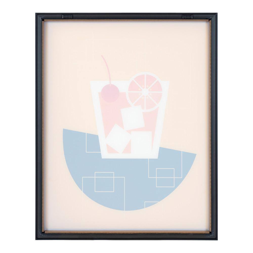 Gold Framed Mid-Century Modern Cocktail Poster, 16" x 20"