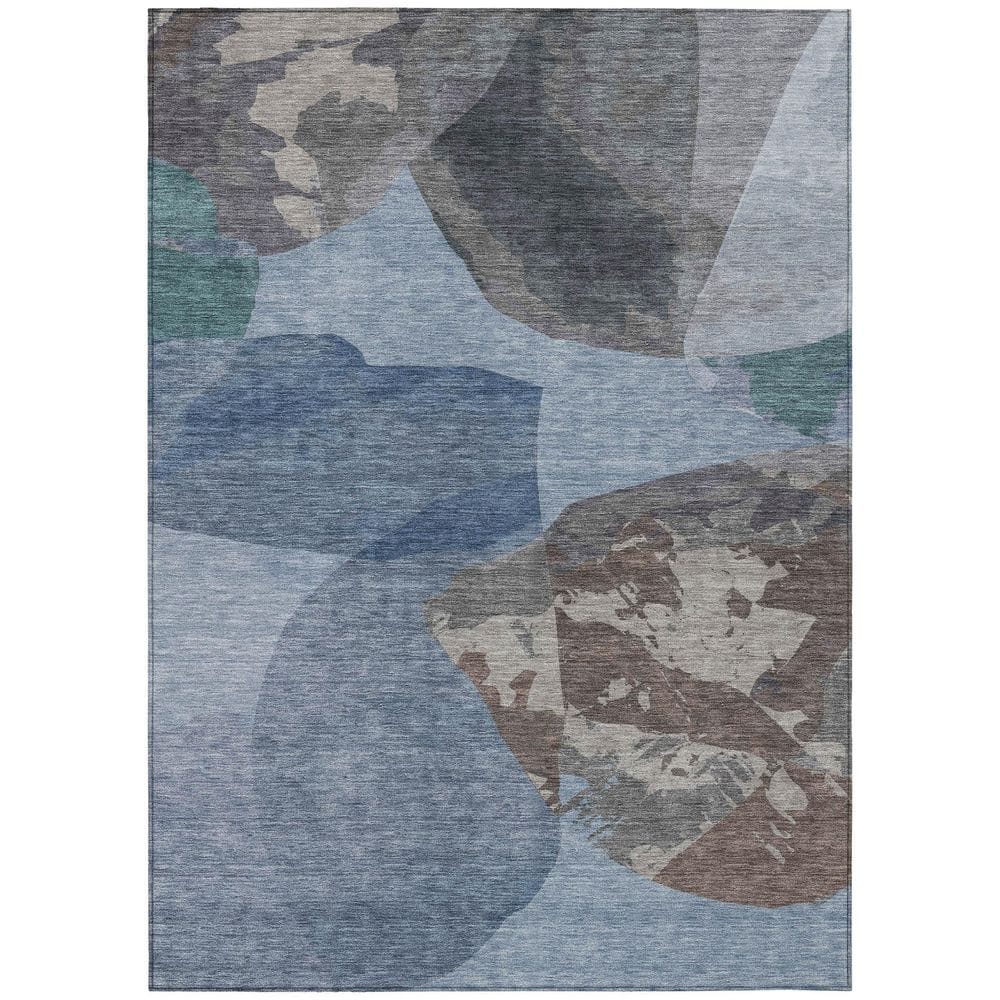 Chantille Machine Washable Indoor/Outdoor Abstract ACN2901 Denim 8 ft. x 10 ft. Area Rug price history on PriceWatchPro