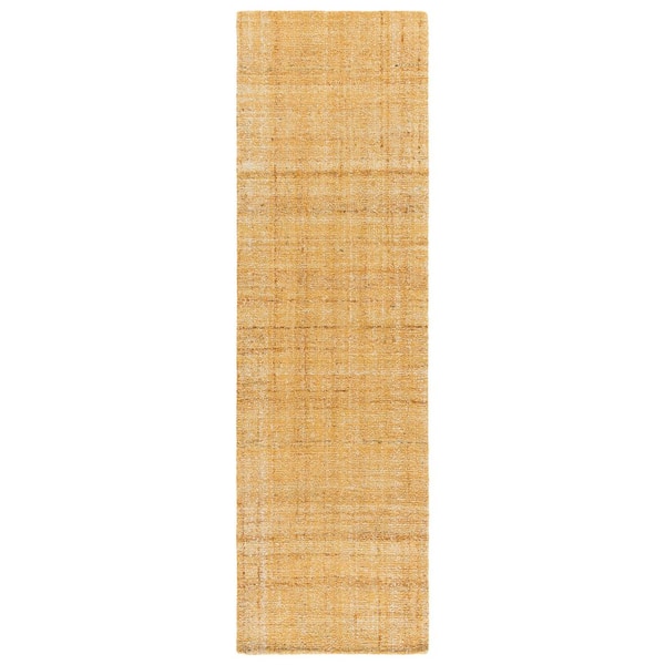 Abstract 2 ft. x 8 ft. Gold/Ivory Classic Marle Runner Rug