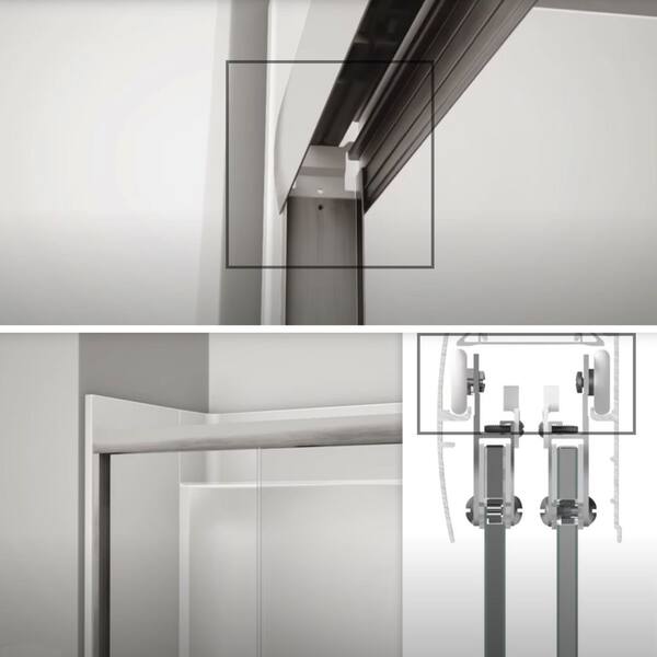 MAAX Aura SC 48 in. x 71 in. Semi-Frameless Sliding Shower Door in