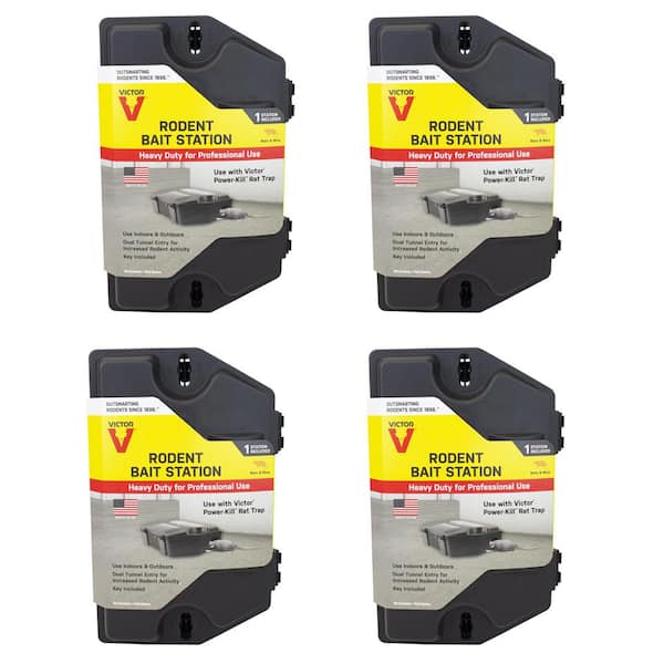 Victor Heavy-Duty Rodent Bait Station (4-Pack)
