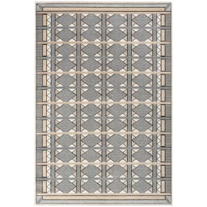 Nordic Ivory Multicolor 5 ft. x 7 ft. Geometric Contemporary Area Rug